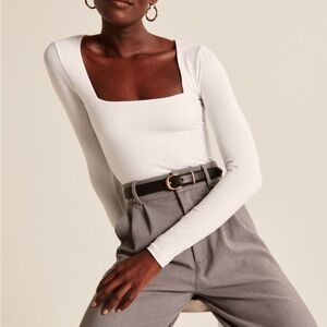 Abercrombie Long Sleeve Square Neck Bodysuit
